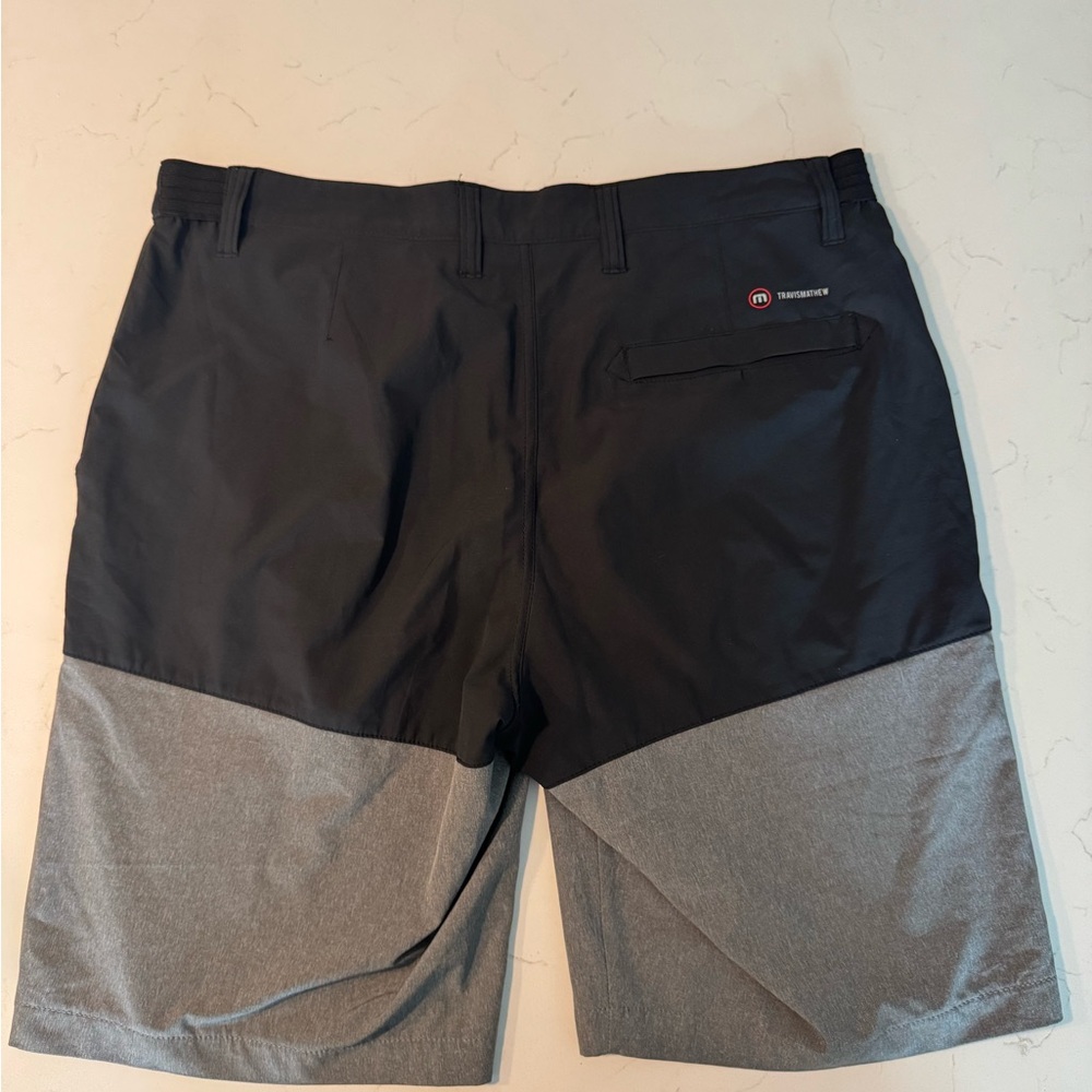 Travis Matthew Black and Gray Board Shorts